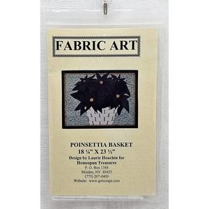 Poinsettia Basket Wall Hanging 18x23 UNCUT